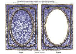 Dark Blue Multi Floral 7x5in Shaker Base and Frame