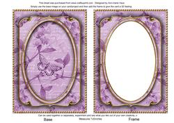 Butterfly Sweet Pea Lilac 7x5in Shaker Base and Frame