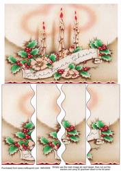 Christmas Cheer Candles Wavy Side Stacker