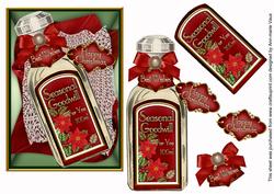 Seasonal Goodwill Red Bottle Step by Step Decoupage