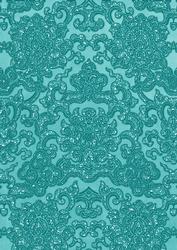 Teal Embossed Glitter Pattern A4 Backing Paper