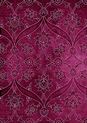 Cerise Entwined Embossed Floral A4 Backing Paper