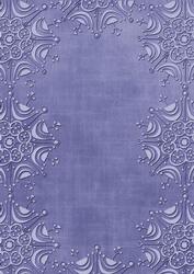 Dark Blue Embossed Snowflake Border A4 Backing Paper