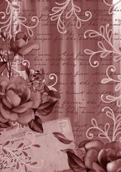 Dusky Pink Painted Rose Postcard A4 Backing Paper