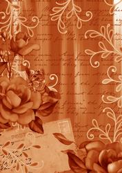 Burnt Orange Painted Rose Postcard A4 Backing Paper