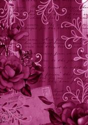Cerise Painted Rose Postcard A4 Backing Paper