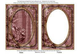 Dusky Pink Painted Rose 7x5in Shaker Base and Frame
