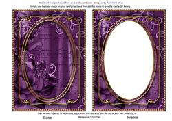 Purple Painted Rose 7x5in Shaker Base and Frame