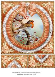 Red Robin Ruffle 8in Picture Sheet Topper