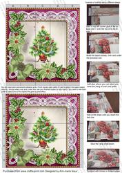 Elegant Green Tree Cerise 5inch 3D Paper Weaving Sheet