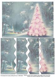 Pink Christmas Tree Wavy Side Stacker