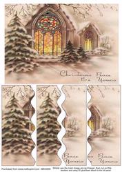 Christmas Peace Church Window Wavy Side Stacker