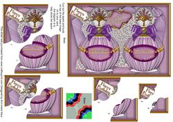 Lilac Perfume Birthday Set 7x5 Scallop Duo Corner Stacker