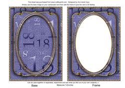 Blue 18th Birthday 7x5in Ornate Shaker Frame and Base