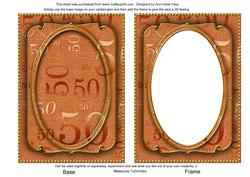 Burnt Orange 50th Birthday 7x5in Shaker Frame and Base