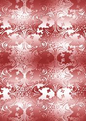 Red Metallic Snowflake A4 Backing Paper
