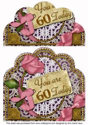Pink Rose Purple 60 Today Giant 8in Scallop Bottom Stacker