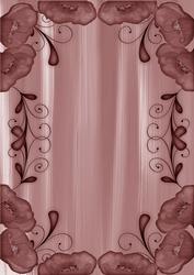 Dusky Pink Painted Poppy Swirl Edge A4 Backing Paper