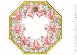 Pink Lily Lemon Octagon 8in Picture Shaker Frame