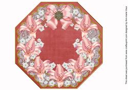 Pink Lily Red Octagon 8in Picture Topper Sheet