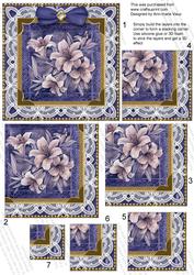 Lace Blue Lily 5in One Corner Stacker