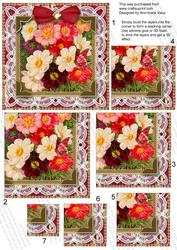 Lace Dahlia Bunch 5in One Corner Stacker