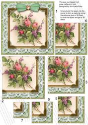 Lace Green Rose 5in One Corner Stacker