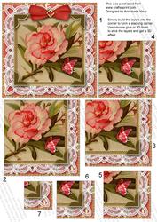 Lace Oriental Peony 5in One Corner Stacker