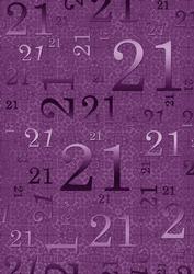 Purple Linen 21 Birthday A4 Backing Paper