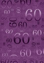 Purple Linen 60 Birthday A4 Backing Paper