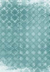 Dusky Teal Old Lace Check A4 Backing Paper