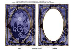 Blue All Over Floral 7x5in Shaker Frame and Base