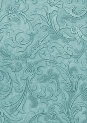 Dusky Teal Vintage Calico Swirl A4 Backing Paper
