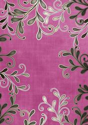 Cerise Coloured Silver Swirls A4 Backing Paper