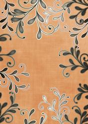 Burnt Orange Coloured Silver Swirls A4 Backing Paper