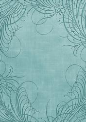 Dusky Teal Embossed Fleur Edge A4 Backing Paper