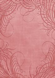Red Embossed Fleur Edge A4 Backing Paper