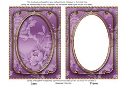 Lilac Metallic All Over Rose 7x5 Shaker Frame and Base