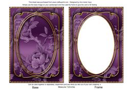 Purple Metallic All Over Rose 7x5in Shaker Frame and Base