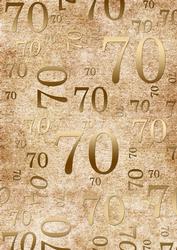 Natural Gold 70 Birthday A4 Backing Paper