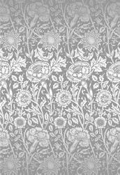 Silver Multi Floral A4 Backing Paper