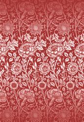Dark Red Multi Floral A4 Backing Paper