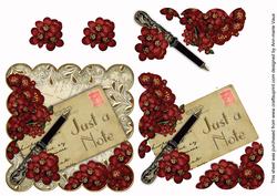 Plum Blossom Just a Note Postcard Step by Step