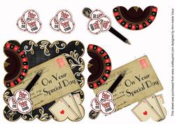Roulette Black Your Special Day Postcard Step by Step