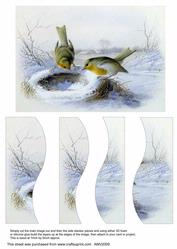 Christmas Robins Swirvey Side Stacker
