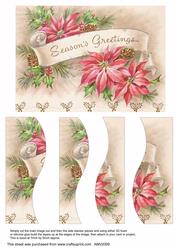 Pink Poinsettia Wavey Side Stacker