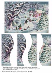 Snow Scene Swirvey Side Stacker
