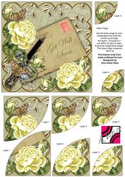 Lemon Roses Olive Get Well Soon 6in Duo Corner Stacker