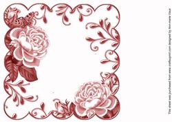 Dusky Pink Roses Scallop 8in Decoupage Card Insert Panel