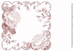 Lilac Roses Scallop 8in Decoupage Card Insert Panel